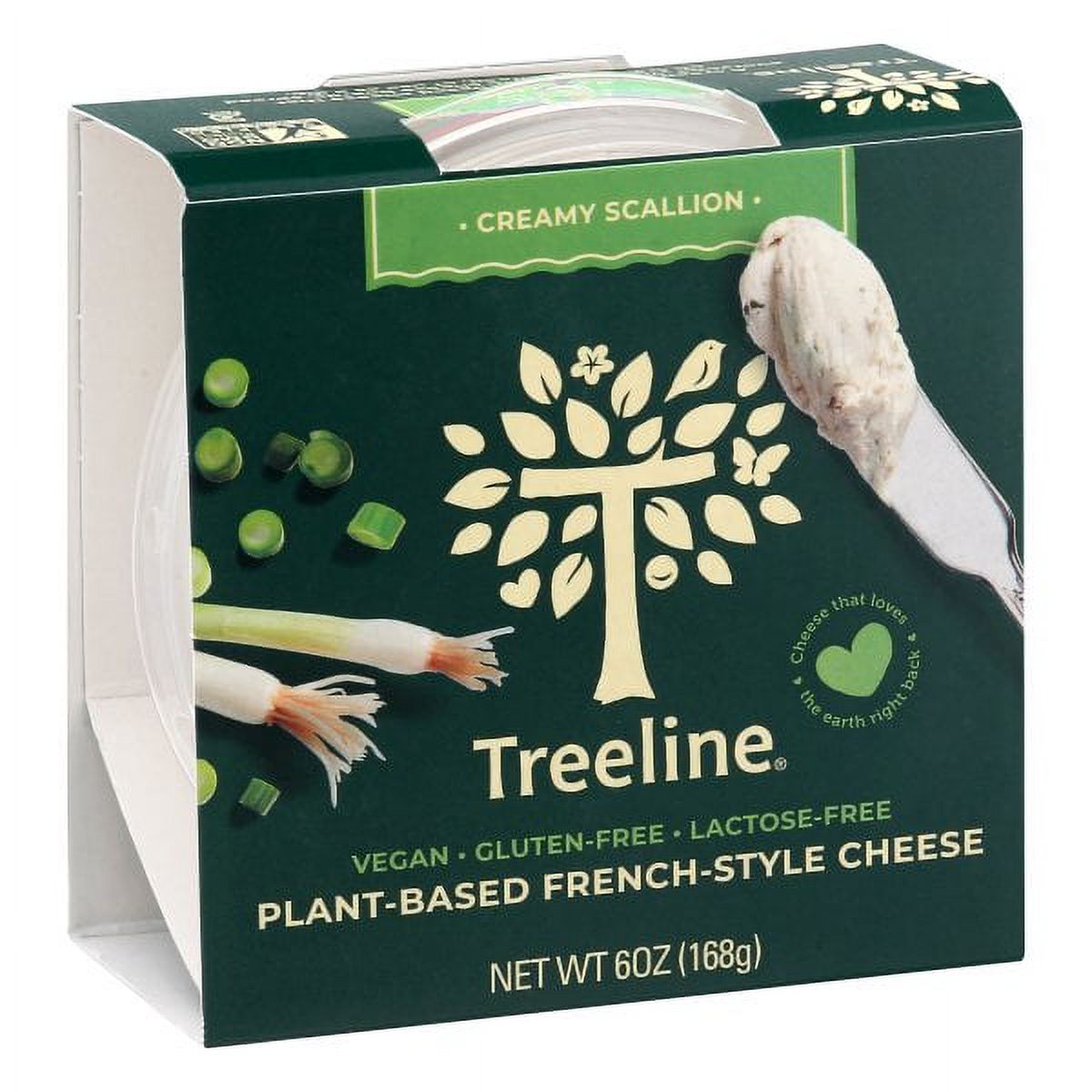 Tree Line Scallion Flavor Treenut Cheese, 6 Ounce -- 6 per case.